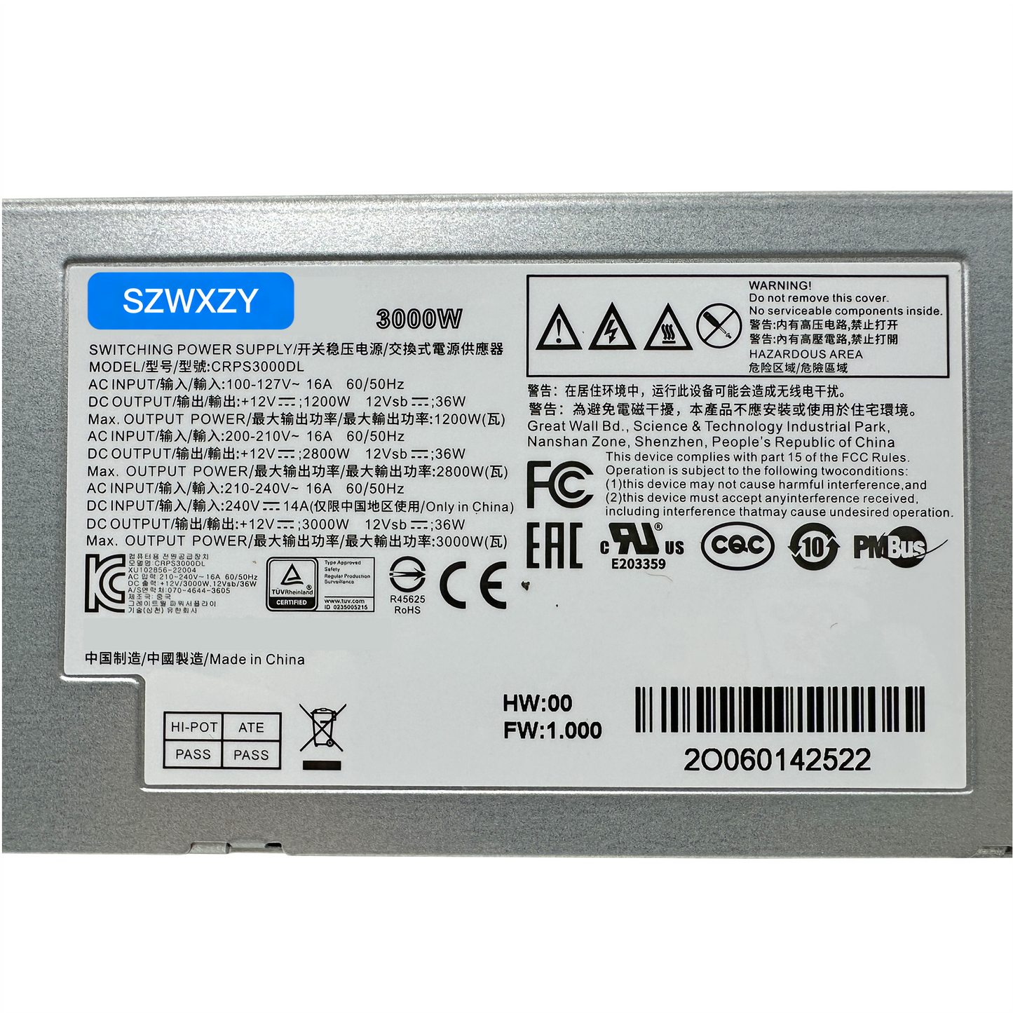 For Great Wall CRPS3000DL Switching Power Supply 3000W NEW Original