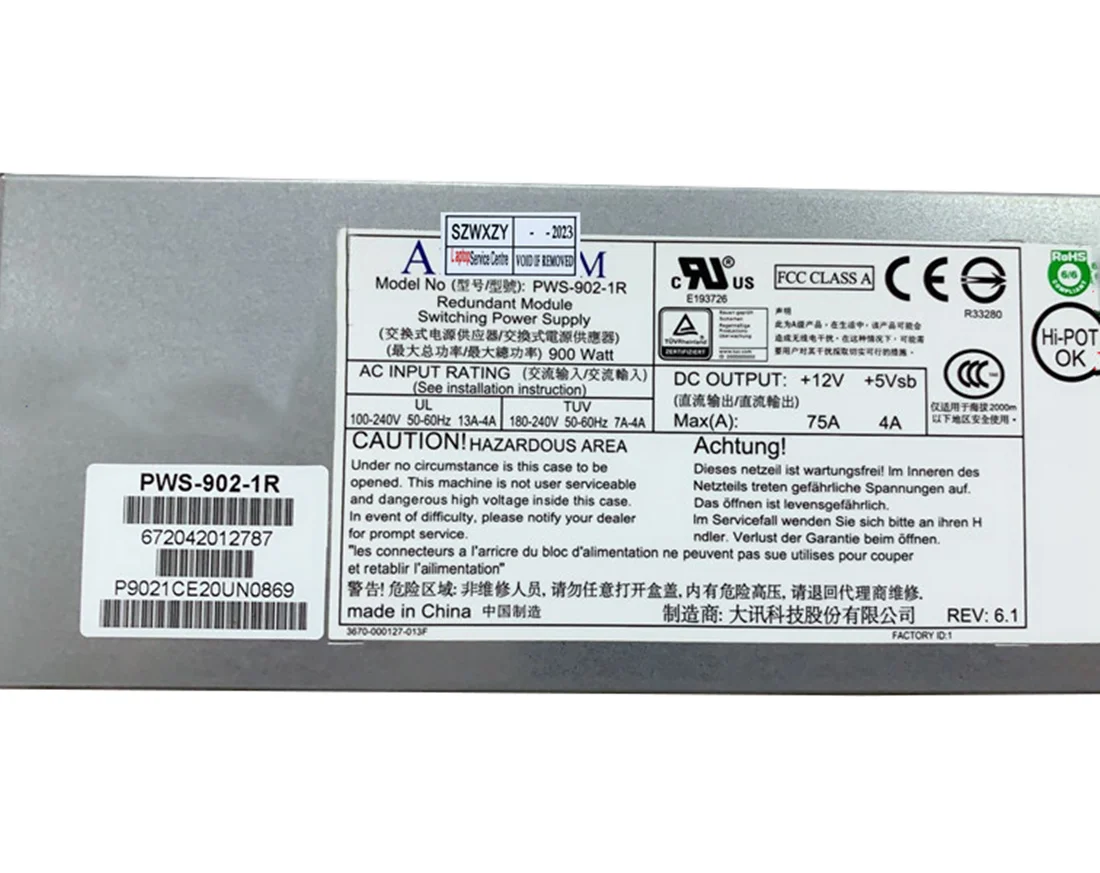 900W Server Power Supply For Supermicro Ablecom PWS-902-1R 100% Tested Fast Ship