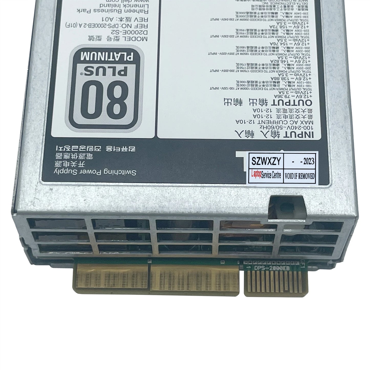 Original ATX ETH PSU For DELL R840 R940 R740XD T640 2000W Server Epp Power Supply D2000E-S2 0XYK93 XYK93 100% Tested Fast Ship