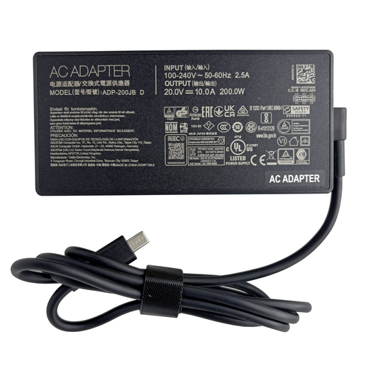 New ADP-200JB 200W AC Adapter for ASUS ROG TUF Gaming Series 0A001-01120100 Type-C
