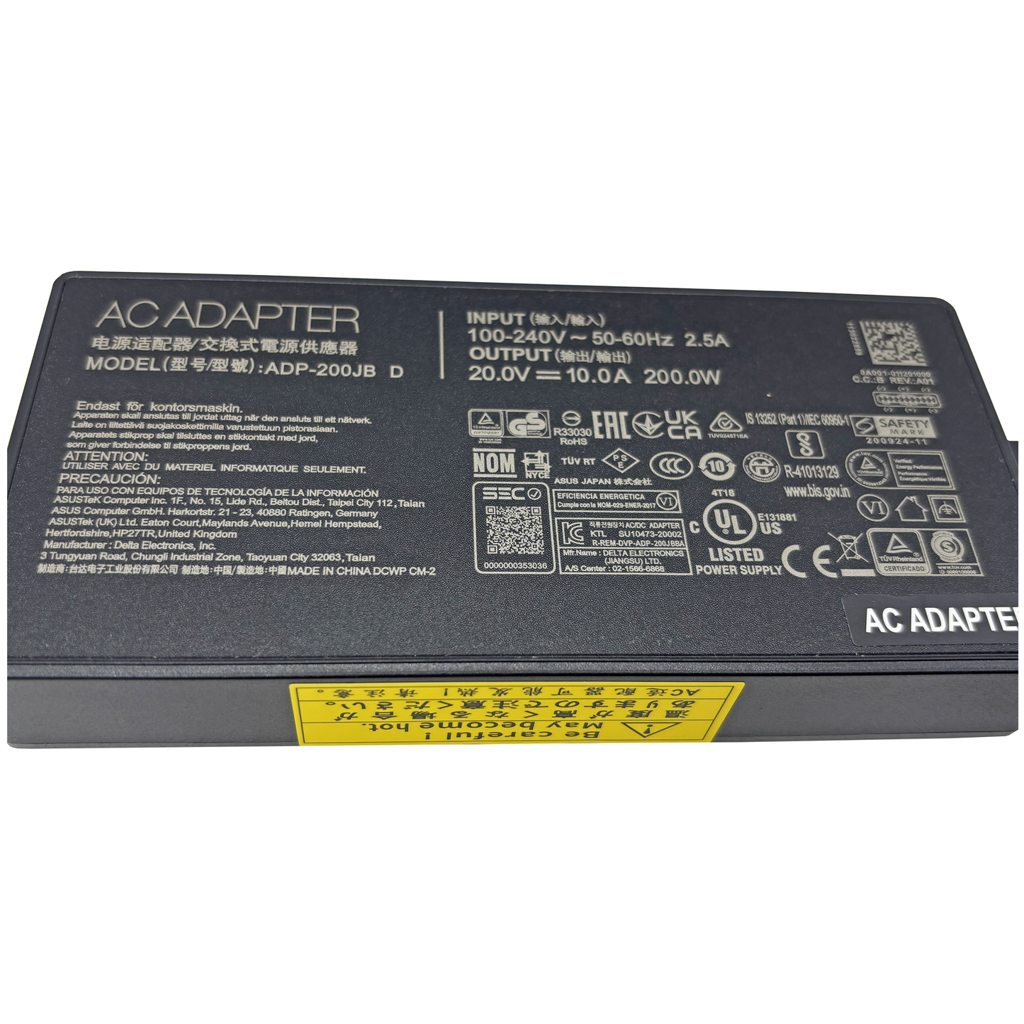 New ADP-200JB 200W AC Adapter for ASUS ROG TUF Gaming Series 0A001-01120100 Type-C