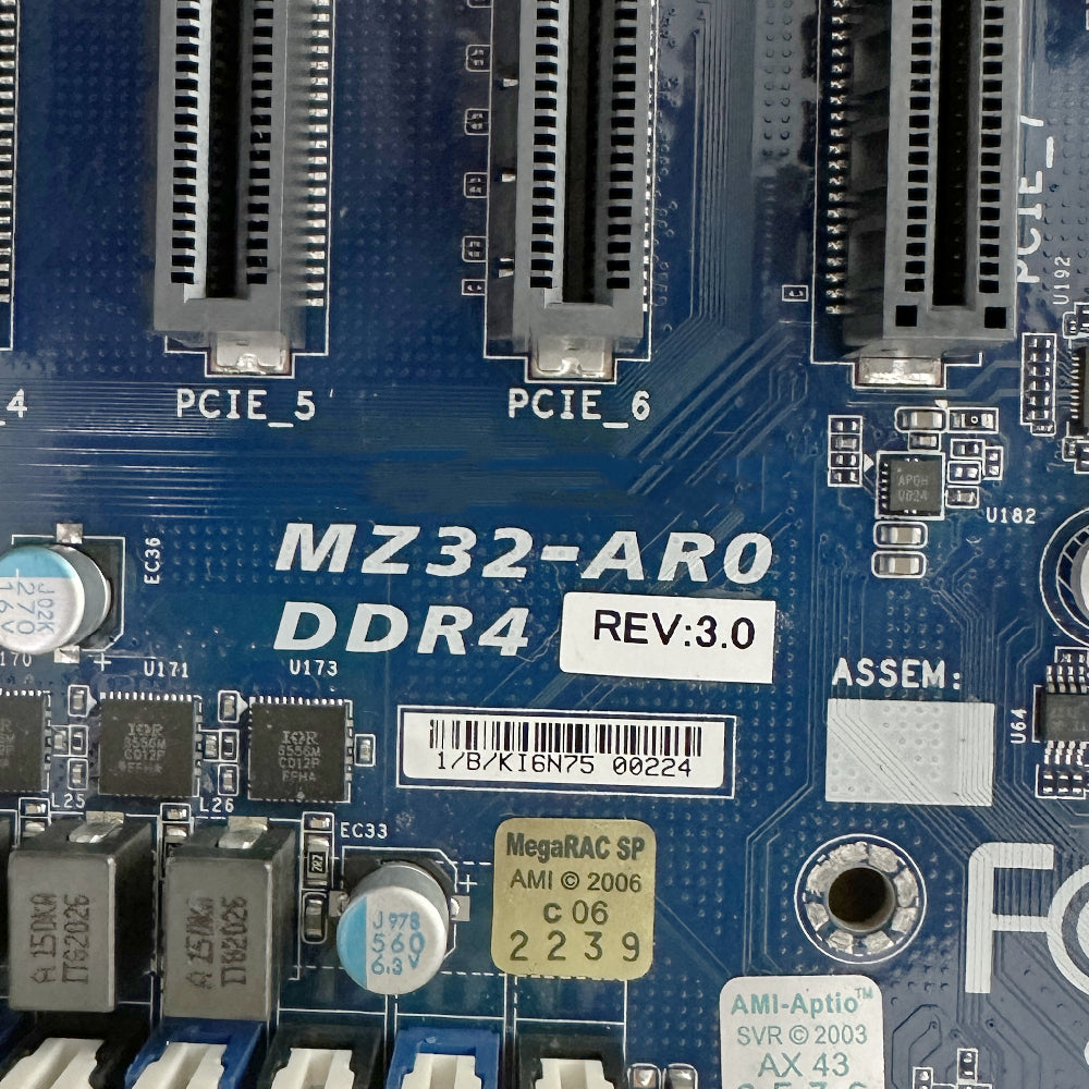 For GIGABYTE MZ32-AR0 REV 3.0 Server Motherboard Single AMD EPYC 7003/7002 16x DDR4 7x PCIe Gen4 Slots E-ATX