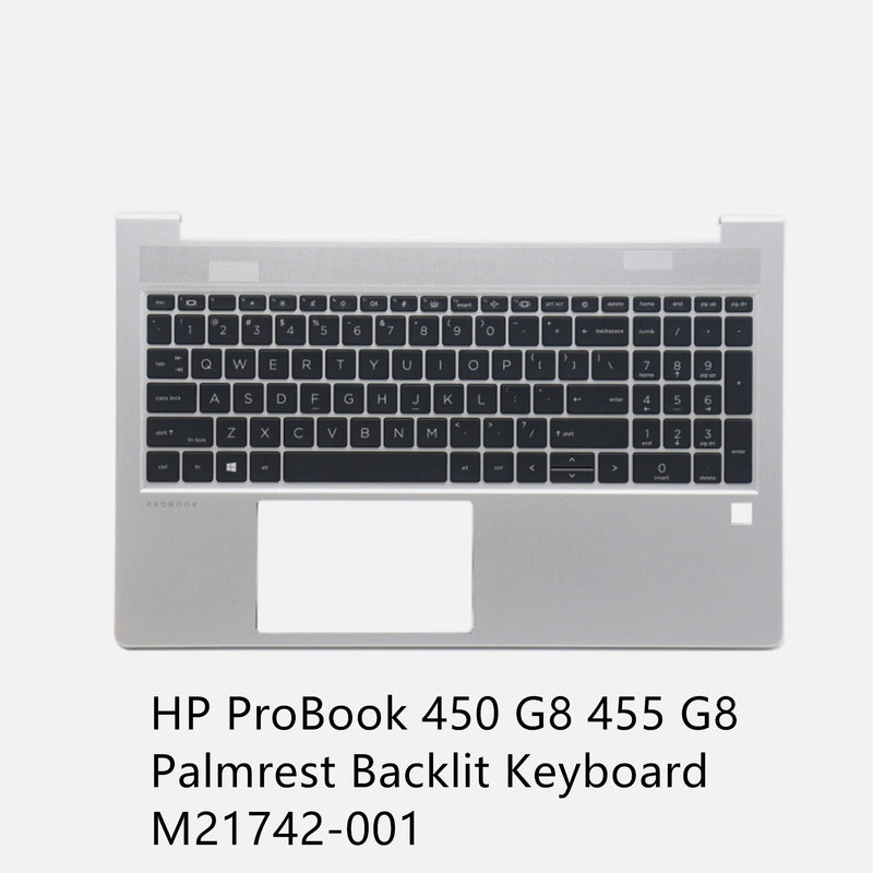 For HP ProBook 450 G8 455 G8 Palmrest W/ Backlit Keyboard US M21742-001