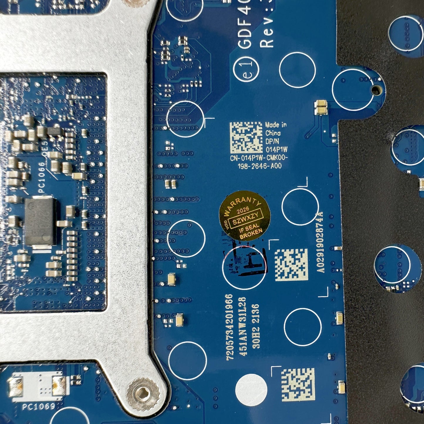 CN-014P1W For Dell Latitude 5420 Laptop Motherboard With I5-1135G7 CPU 14P1W LA-K491P