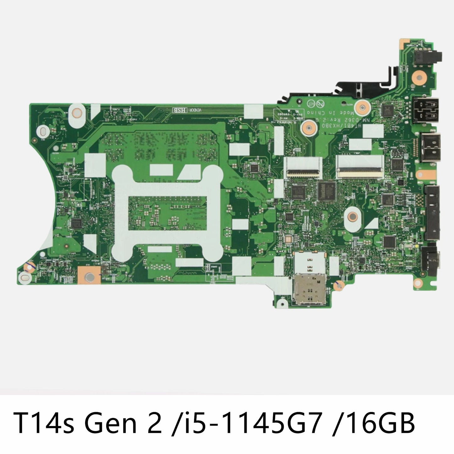 5B21H19922 For Lenovo ThinkPad T14s Gen 2 Laptop Motherboard i5-1145G7 16GB NM-D362