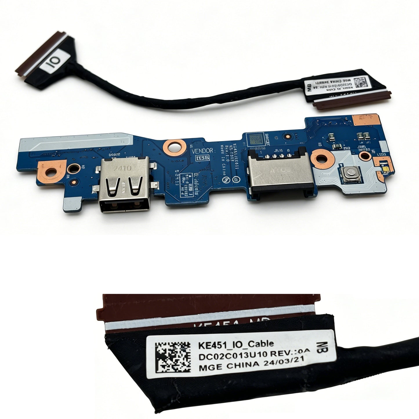 For ThinkPad E14 Gen 5 IO USB Board KE451 / KE611 NS-F312 5C51J62736 KE451 IO Cable DC02C013U10