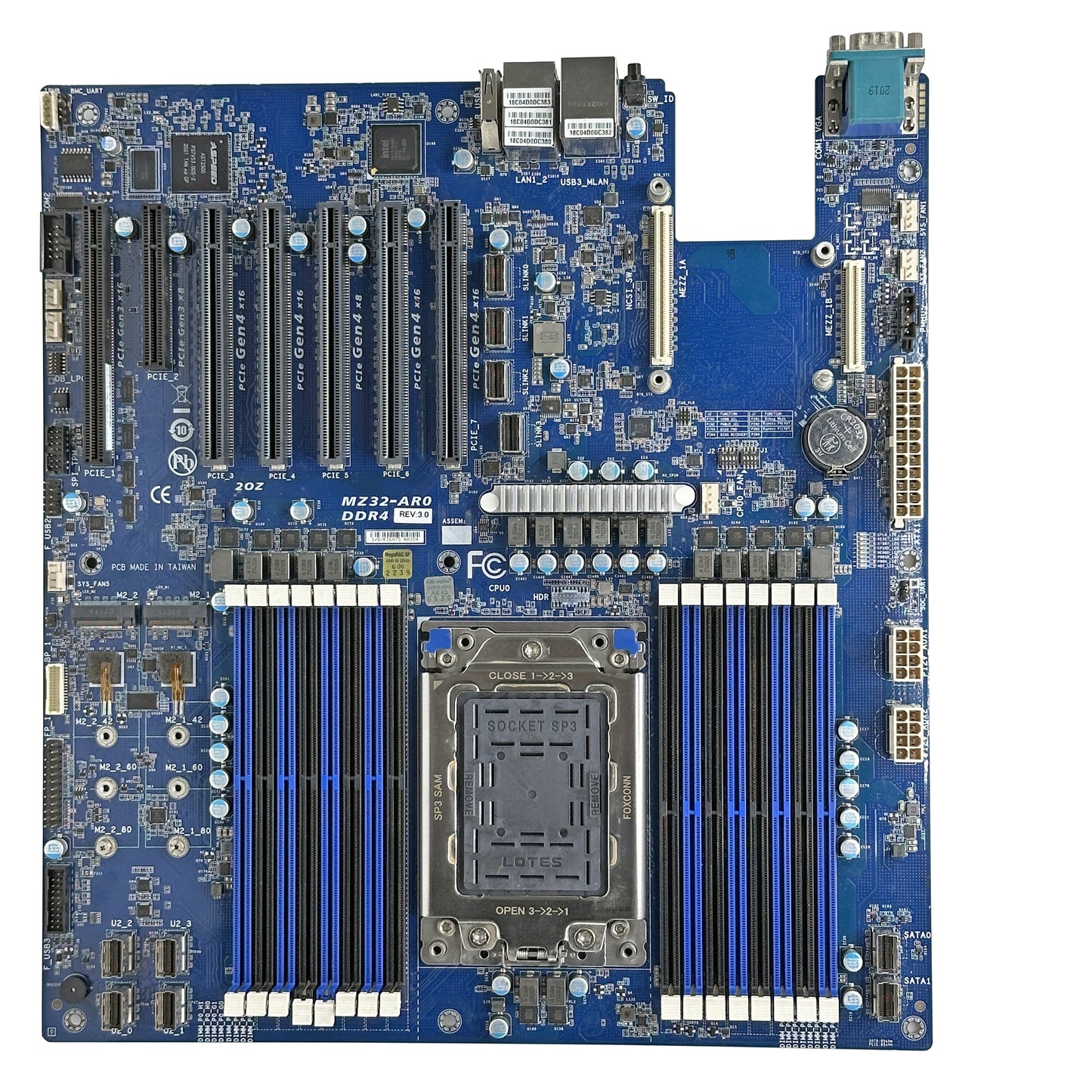 For GIGABYTE MZ32-AR0 REV 3.0 Server Motherboard Single AMD EPYC 7003/7002 16x DDR4 7x PCIe Gen4 Slots E-ATX