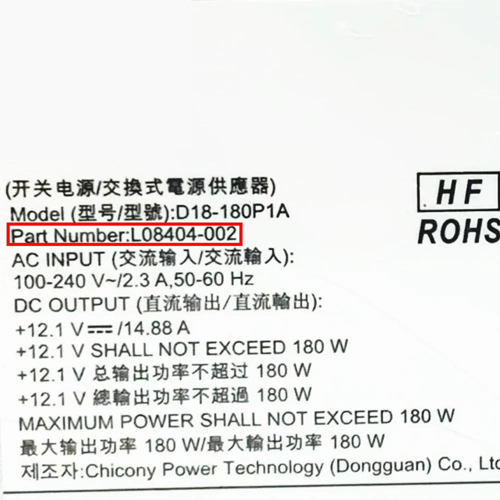 New Original For HP ProDesk 600 G3 G4 G5 SFF 180W Power Supply PSU 915545-001 901764-001 DPS-180AB-27 L08404-002 Replacement