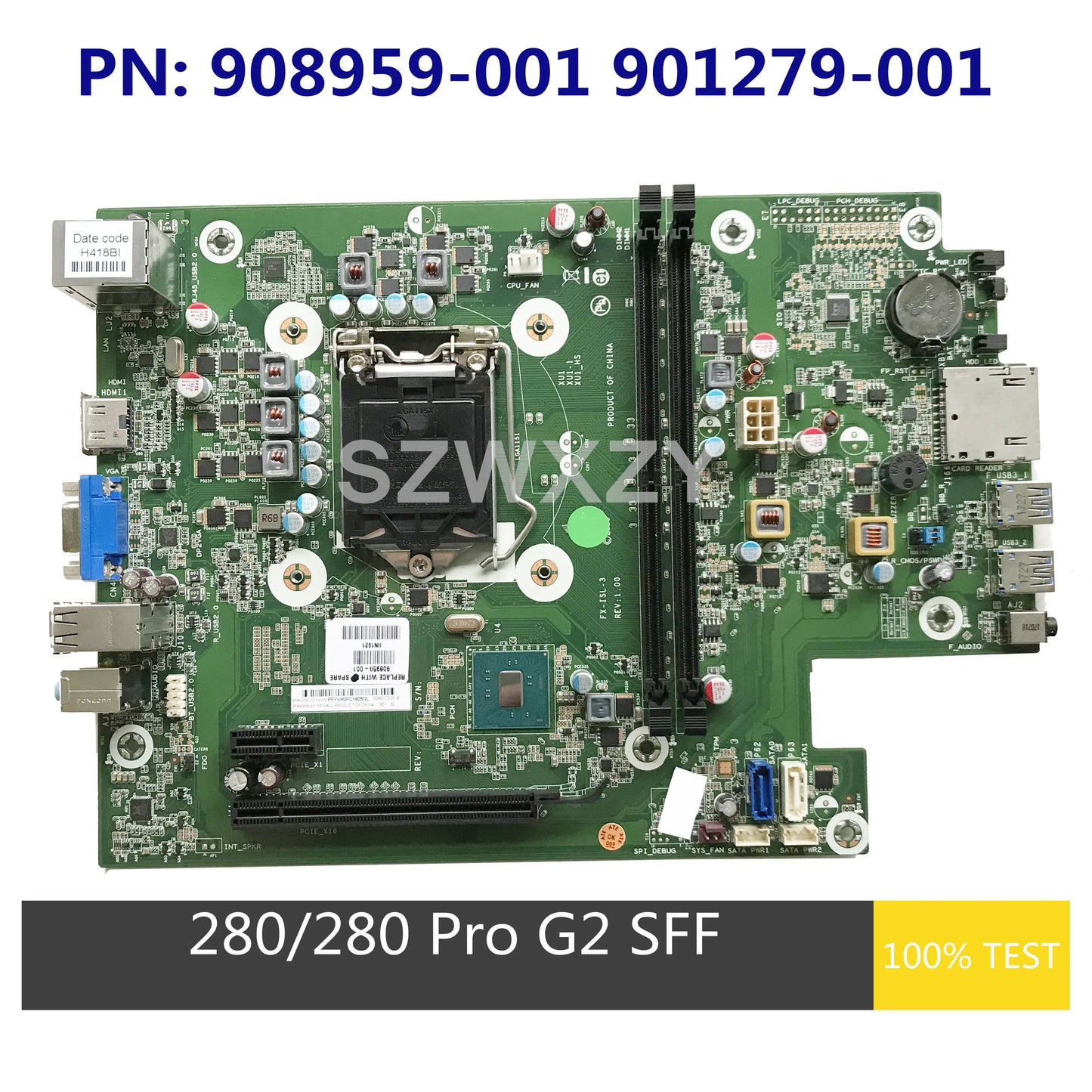 For HP 280 G2 / 280 Pro G2 SFF Motherboard LGA 1151 DDR4 908959-001 908959-601 FX-ISL-3
