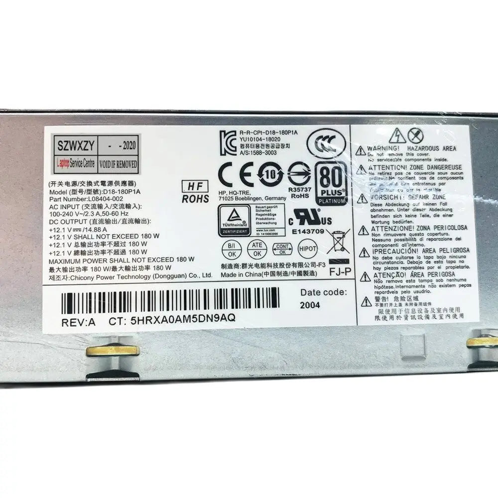 New Original For HP ProDesk 600 G3 G4 G5 SFF 180W Power Supply PSU 915545-001 901764-001 DPS-180AB-27 L08404-002 Replacement