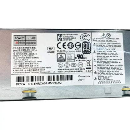 New Original For HP ProDesk 600 G3 G4 G5 SFF 180W Power Supply PSU 915545-001 901764-001 DPS-180AB-27 L08404-002 Replacement