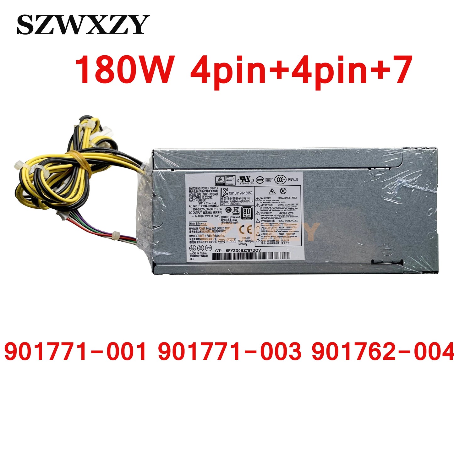 PSU For HP 280 285 400 600 800 G1 G2 G3 G4 180W Power Supply PCG004 DPS-180AB-25 A 901771-001 901771-003 901762-004