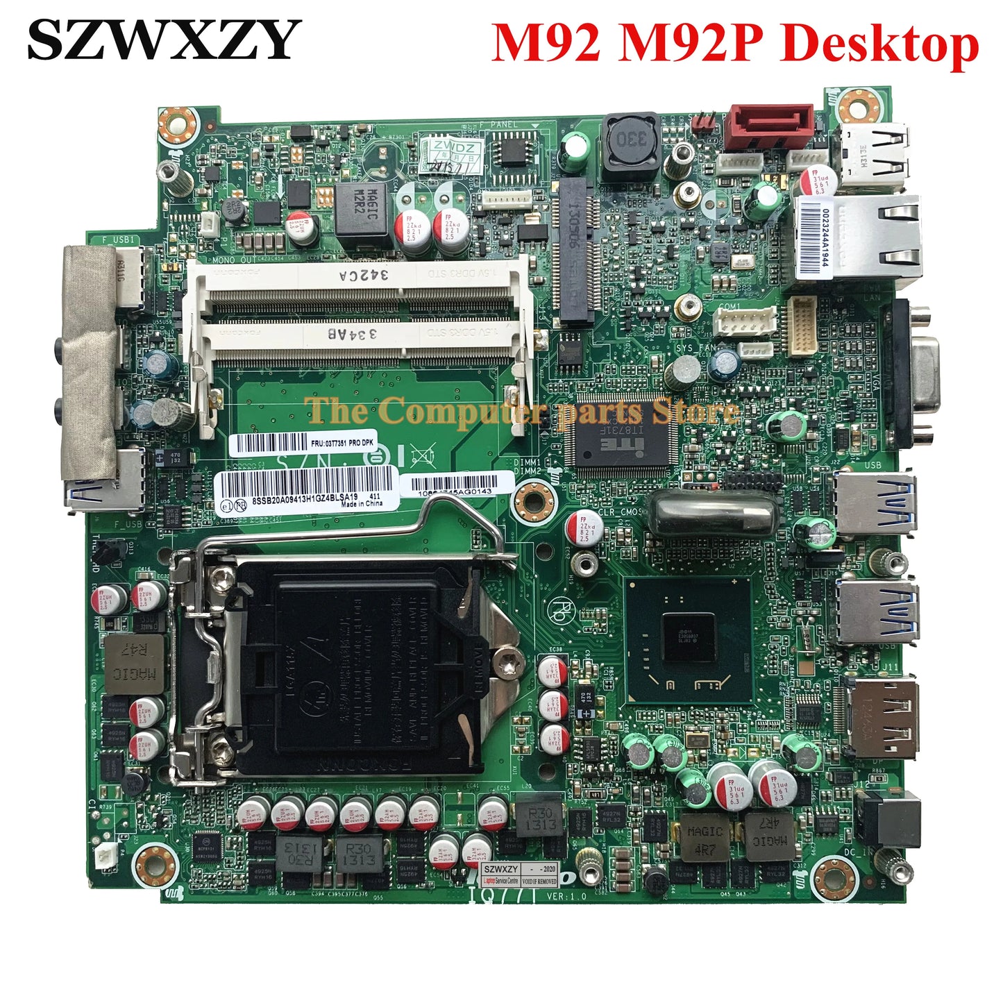 For Lenovo ThinkCentre M92 M92p Desktop Motherboard IQ77T LGA 1155 DDR3 FRU 03T7351 03T7130 03T7350 03T7129