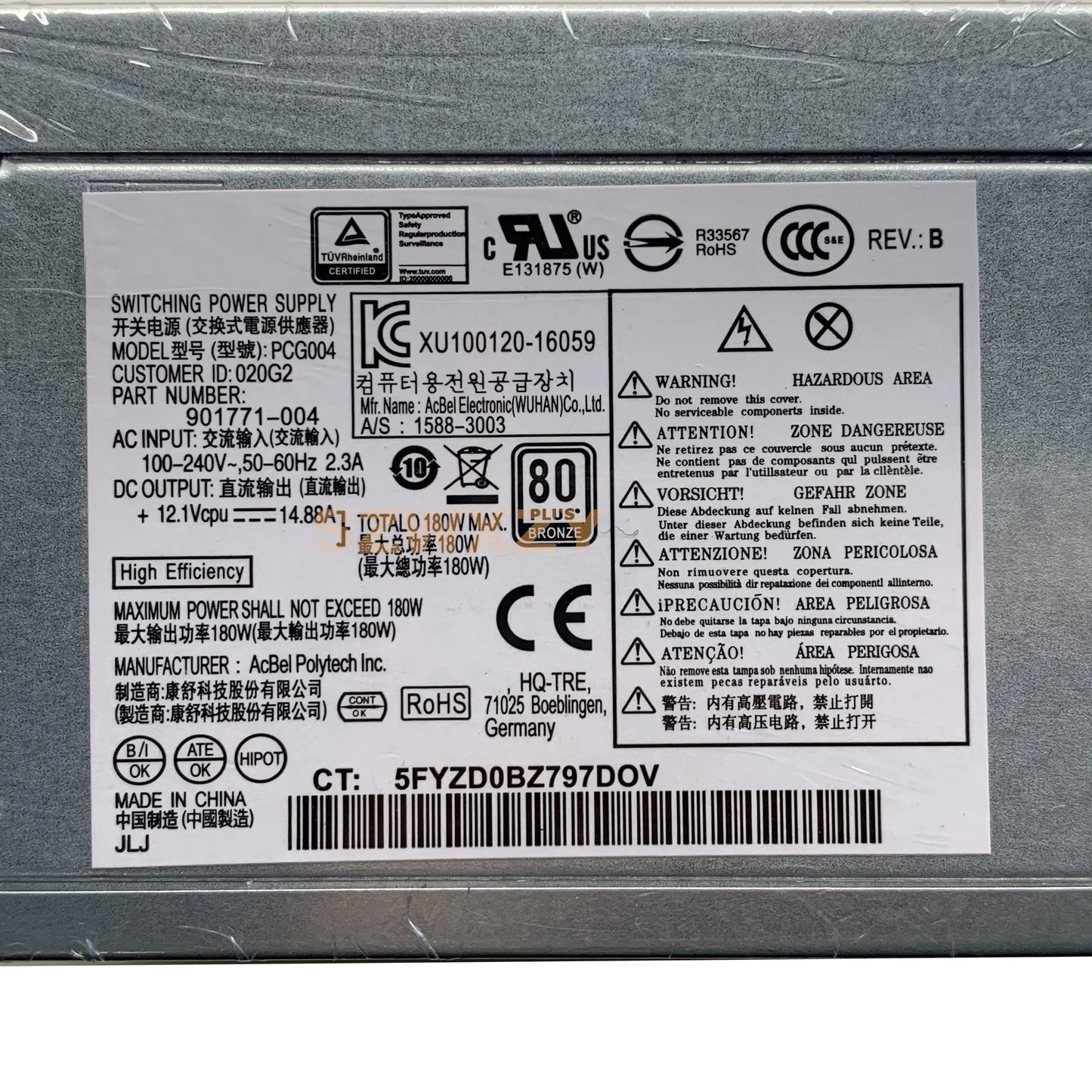 PSU For HP 280 285 400 600 800 G1 G2 G3 G4 180W Power Supply PCG004 DPS-180AB-25 A 901771-001 901771-003 901762-004