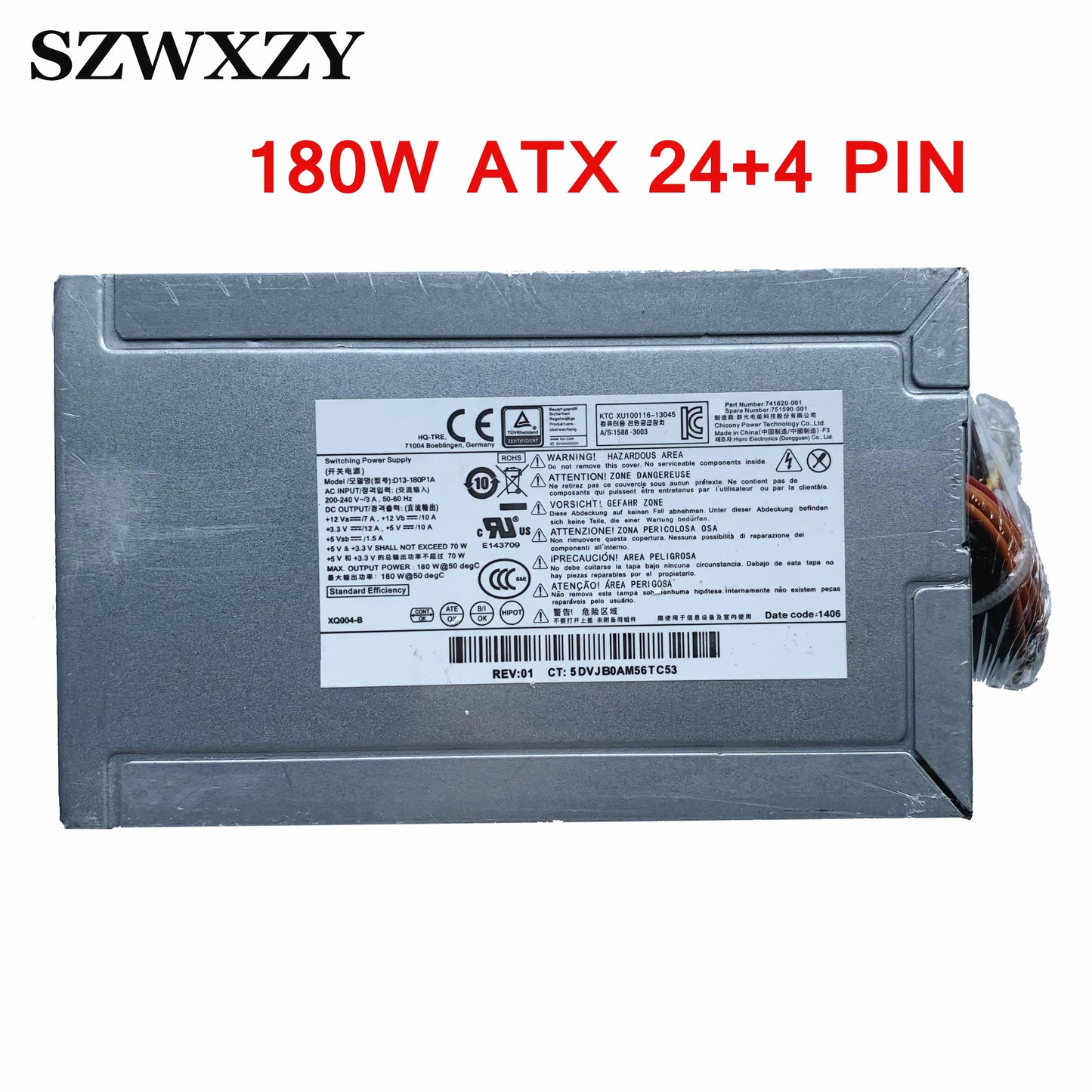 New Original For HP ProDesk 280 G1 G2 MT 180W Power Supply D13-180P1A 741620-001 751590-001 ATX 24+4 Pin PSU