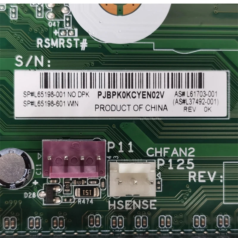 For HP EliteDesk 800 G5 TWR / Z1 G5 Motherboard L65198-601 L65198-001 Q370 LGA1151