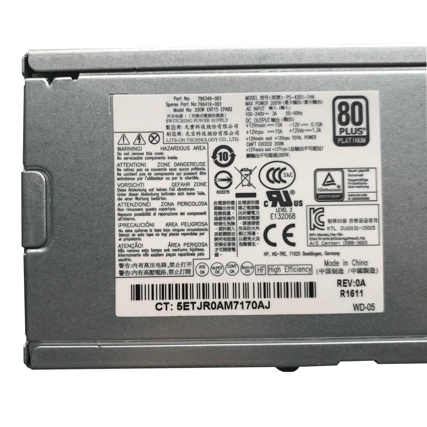 New Original For HP ProDesk 600 G2 705 G2 800 G2 SFF 200W Power Supply PS-4201-1HA 796349-001 796419-001 901912-002