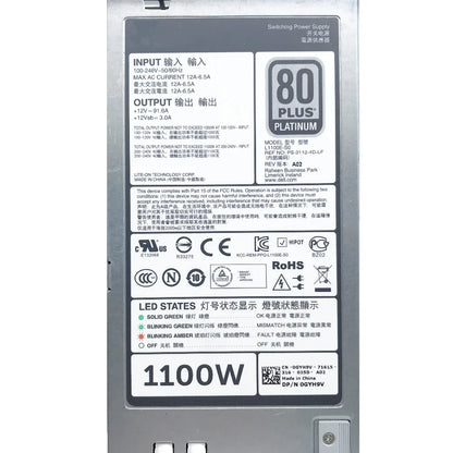 Original For Dell R620 R720 R820 T620 1100W  Power Supply 0GYH9V 0GDPF3 0NTCWP 0YT39Y GYH9V GDPF3 NTCWP YT39Y