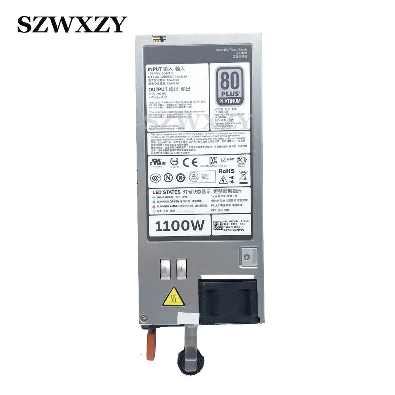 Original For Dell R620 R720 R820 T620 1100W  Power Supply 0GYH9V 0GDPF3 0NTCWP 0YT39Y GYH9V GDPF3 NTCWP YT39Y