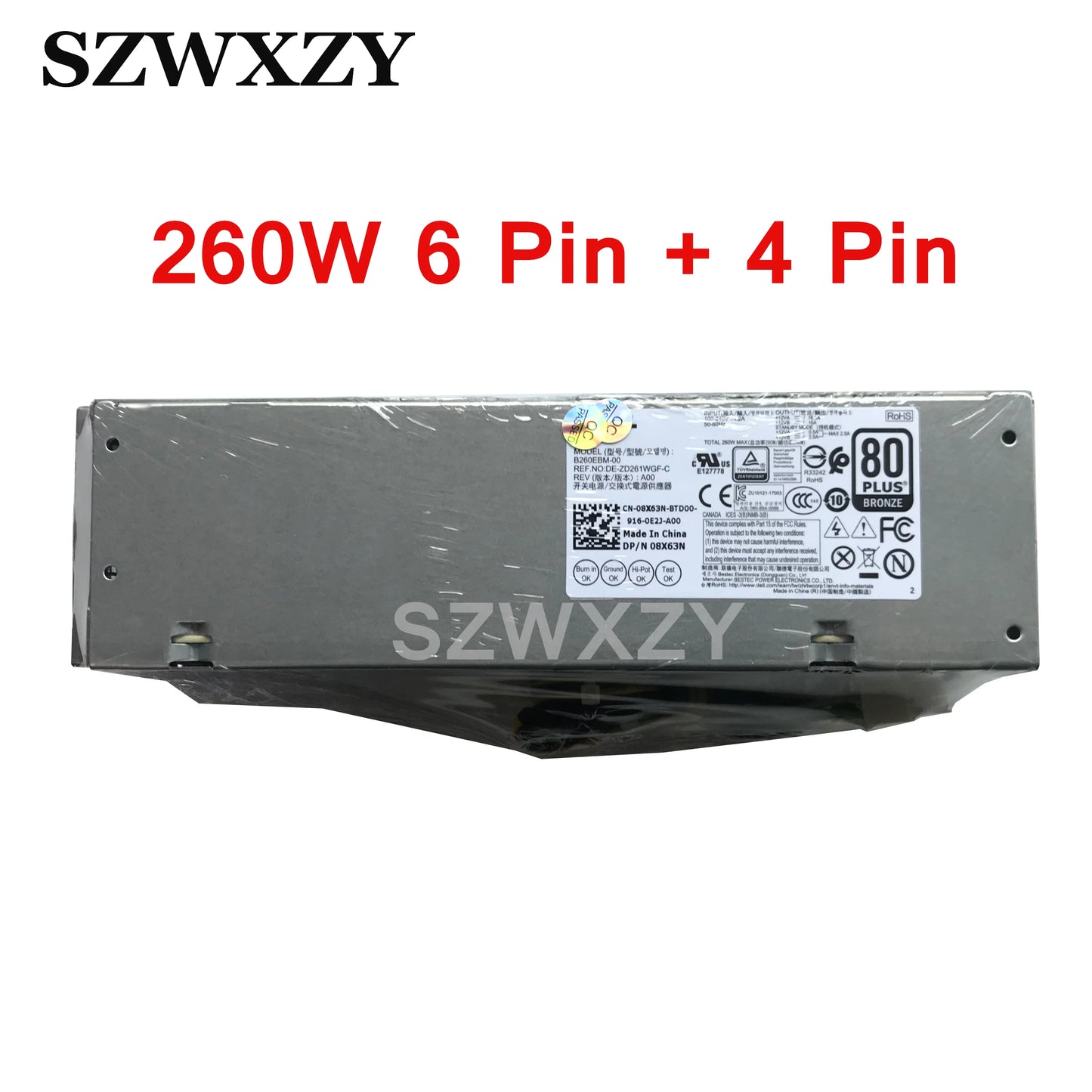 New Original For Dell OptiPlex 3060 5060 7060 L260EBM-00 H7X3F 52CKC 3YNRJ 8X63N 260W Power Supply 6PIN+4PIN Fast Ship