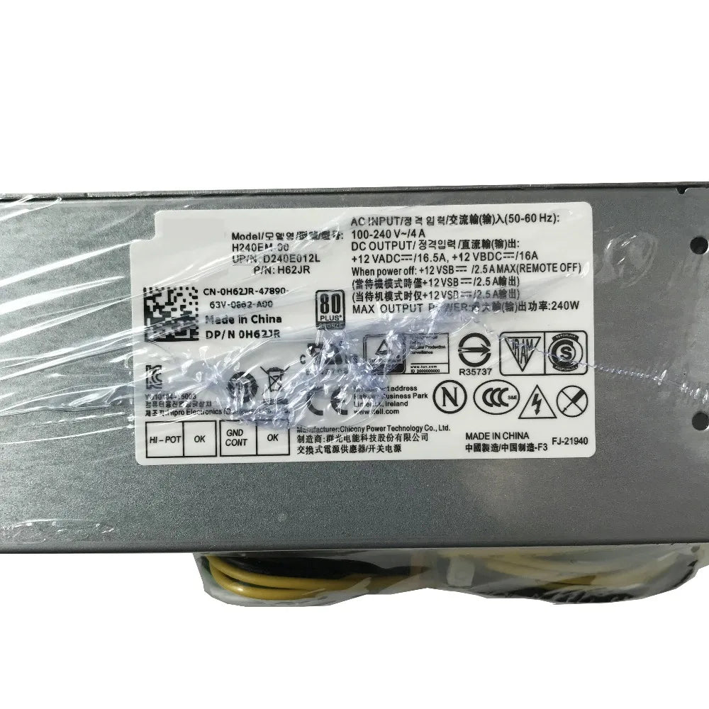 New Original For Dell Optiplex 3040 5040 7040 SFF H240EM-00 L240AM-00 B240NM-00 H62JR 240W 8+4Pin Power Supply Fast Ship