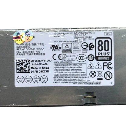 New Original For Dell OptiPlex 3060 5060 7060 L260EBM-00 H7X3F 52CKC 3YNRJ 8X63N 260W Power Supply 6PIN+4PIN Fast Ship