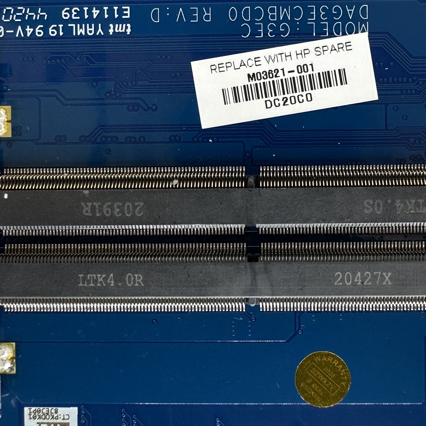 M03621-601 For HP OMEN 15-EN Laptop Motherboard DAG3ECMBCD0 RYZEN 7 4800H RTX2060 6GB Mainboard