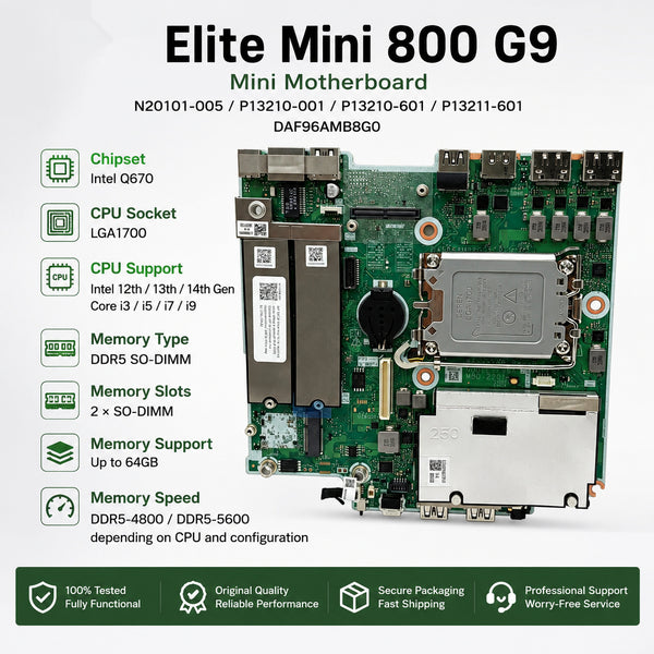 For HP 800 G9 Mini Motherboard N20101-005 P13210-001 P13210-601 P13211-601 DDR5 DAF96AMB8G0 in Stock