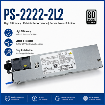 For Lite‑On PS‑2222‑2L2 2200W Hot‑Swap CRPS Server Power Supply 80 PLUS Platinum
