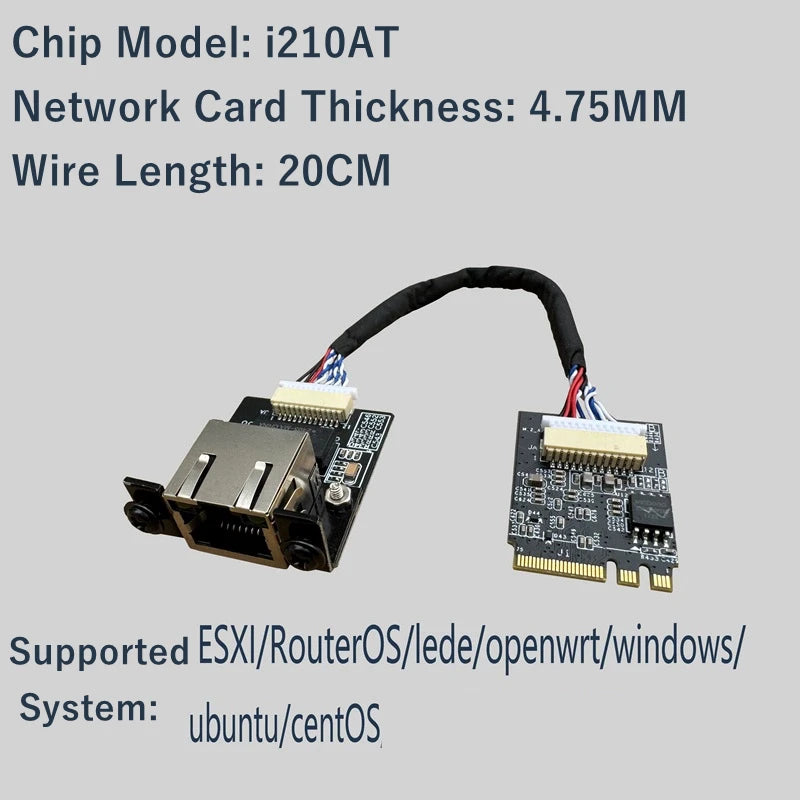 2.5G Ethernet M.2 NGFF 2230 Network Card for Lenovo ThinkCentre M700 M710Q M900 Tiny - i226V / i210AT / RTL8111F/ i211AT Options
