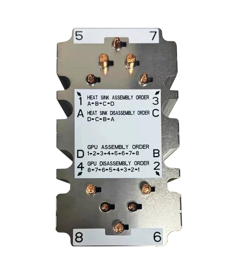 10 Heat-Pipe High-Efficiency GPU Heatsink for SXM2 Modules 11CM High Performance Radiator Compatible with V100/P100 Series SXM2 GPU