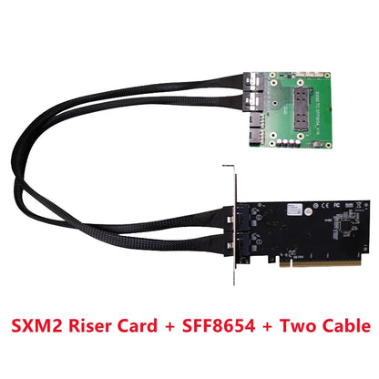 SXM2 TO SFF8654_X16 Riser Card For NVIDAI V100 P100 SXM2 GPU Expansion Cards Fast Ship