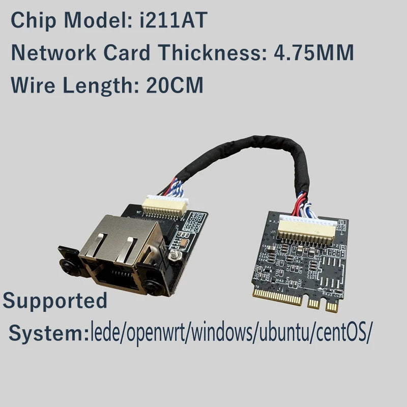 2.5G Ethernet M.2 NGFF 2230 Network Card for Lenovo ThinkCentre M700 M710Q M900 Tiny - i226V / i210AT / RTL8111F/ i211AT Options