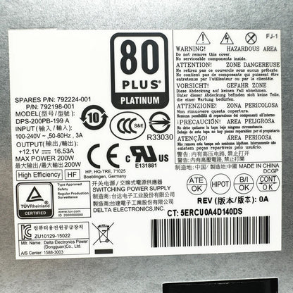 New Original For HP EliteOne 600 G2 800 G2 705 G2 DPS-200PB-199 A 792198-001 792224-001 200W AIO Power Supply Fast Ship