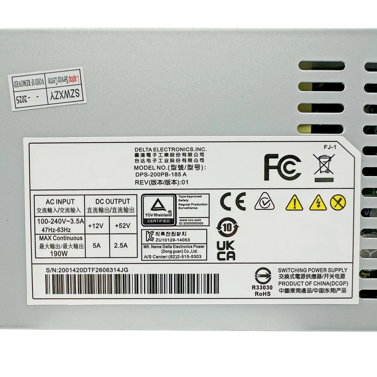 New Original For Delta DPS-200PB-185A 190W Power Supply PSU Fully Tested