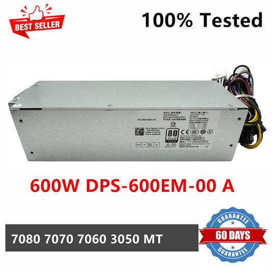 New Original For Dell OptiPlex 3050 3060 3070 7070 7080 MT 600W Power Supply DPS-600EM-00 A CN-0T8M40 T8M40 8-Pin + 4-Pin Fully Tested