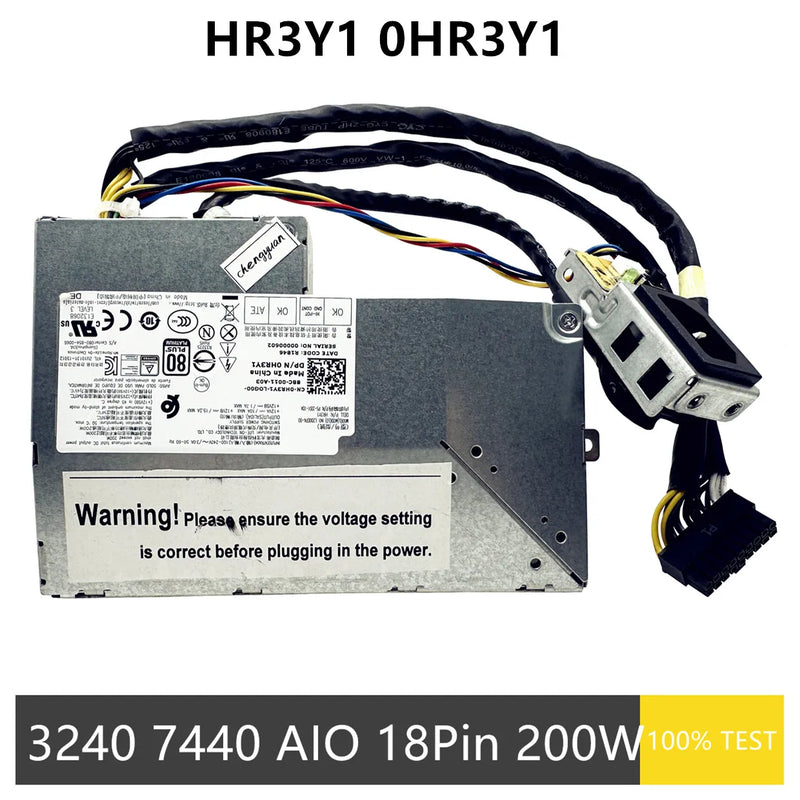 New Original 18Pin 200W For Dell OptiPlex 3240 7440 AIO Power Supply AC200EPA-00 L200EPA-00 HU200EPA-00 HKF2002-3D HR3Y1 0HR3Y1