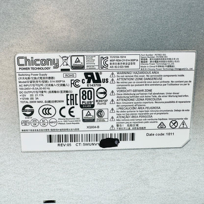 290W Original 1U Server Power Supply 14Pin For HP ProLiant DL20 Gen10 S14-300P1A P07982-501 Fast Ship