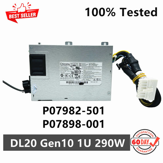 290W Original 1U Server Power Supply 14Pin For HP ProLiant DL20 Gen10 S14-300P1A P07982-501 Fast Ship