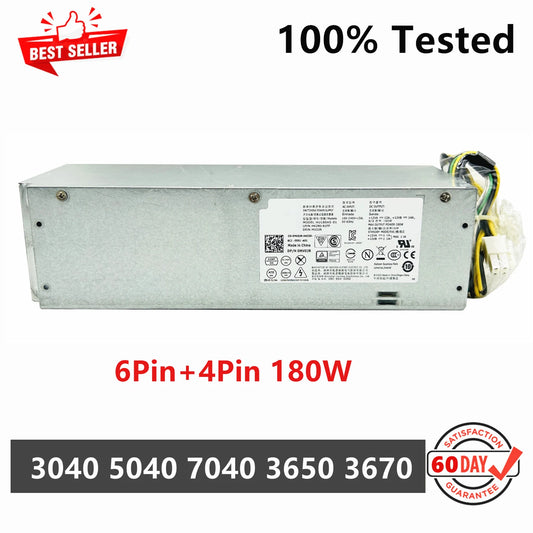 New Original For Dell OptiPlex 3040 5040 7040 Inspiron 3650 3670 180W Power Supply HU180AS-01 HK280-81FP CN-0MVDJR 0MVDJR 8-Pin + 4-Pin Fully Tested