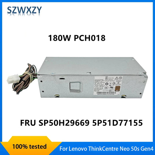 New Original For Lenovo ThinkCentre Neo 50s Gen4 IdeaCentre 3 07ACH7 PCH018 SP50H29669 5P51D77155 180W Power Supply Fast Ship