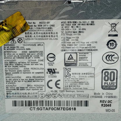 New Original PSU For HP 86 89 280 480 400 600 800G3 G4 G5 400W Power Supply PA-3401-1HA 942332-001 PA-3401-1 100% Tested