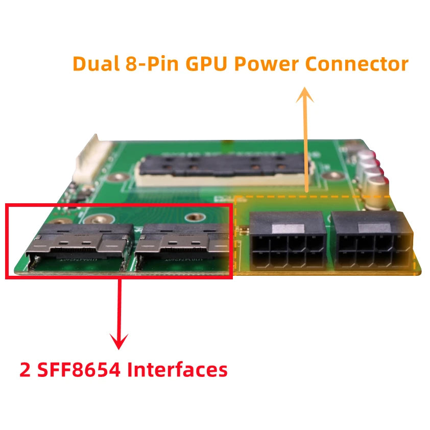 SXM2 TO SFF8654_X16 Riser Card For NVIDAI V100 P100 SXM2 GPU Expansion Cards Fast Ship