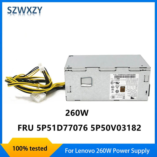 New Original For Lenovo 260W 10-Pin + 4-Pin Power Supply HK360-71PP FSP260-20TLA PCK012 FRU 5P51D77076 5P50V03182 Fully Tested