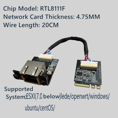 2.5G Ethernet M.2 NGFF 2230 Network Card for Lenovo ThinkCentre M700 M710Q M900 Tiny i226V / i210AT / RTL8111F/ i211AT Options