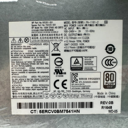 New Original For HP EliteOne 600 G2 160W Power Supply 905301-001 792225-001 PA-1161-2 PSU 100% Tested Fast Ship