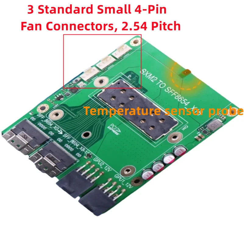 SXM2 TO SFF8654_X16 Riser Card For NVIDAI V100 P100 SXM2 GPU Expansion Cards Fast Ship