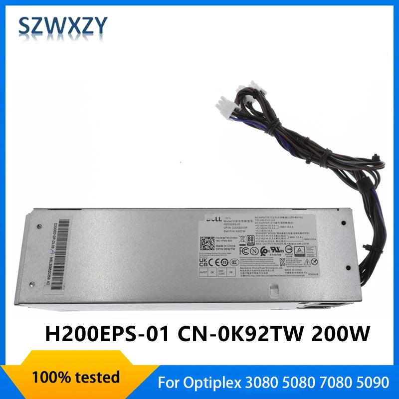 New Original For Dell Optiplex 3080 5080 7080 5090 7090 SFF 200W Power Supply H200EBS-01 L200EBS-01 H200EPS-01 K92TW 5TVM5 52C2P