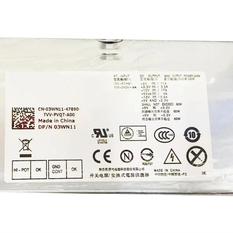 New Original PSU For Dell OptiPlex 790 990 3010 7010 9010 SFF 240W Power Supply 03WN11 3WN11 L240AS-00 H240AS-00 Fast Ship
