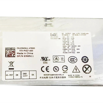 New Original PSU For Dell OptiPlex 790 990 3010 7010 9010 SFF 240W Power Supply 03WN11 3WN11 L240AS-00 H240AS-00 Fast Ship